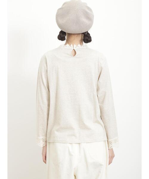 Samansa Mos2（サマンサ モスモス）の「スタンド襟レースカットソー（Tシャツ/カットソー・レディース・ブラック/オフホワイト/ベージュ・F）」の13枚目の写真