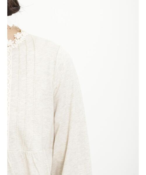 Samansa Mos2（サマンサ モスモス）の「スタンド襟レースカットソー（Tシャツ/カットソー・レディース・ブラック/オフホワイト/ベージュ・F）」の15枚目の写真