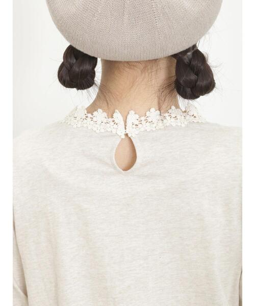 Samansa Mos2（サマンサ モスモス）の「スタンド襟レースカットソー（Tシャツ/カットソー・レディース・ブラック/オフホワイト/ベージュ・F）」の16枚目の写真