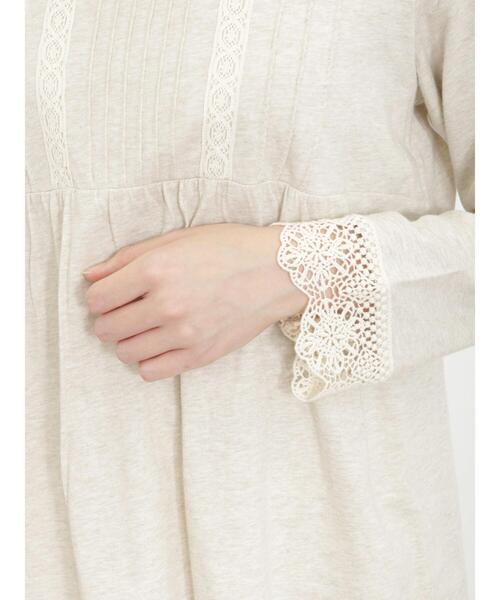 Samansa Mos2（サマンサ モスモス）の「スタンド襟レースカットソー（Tシャツ/カットソー・レディース・ブラック/オフホワイト/ベージュ・F）」の17枚目の写真