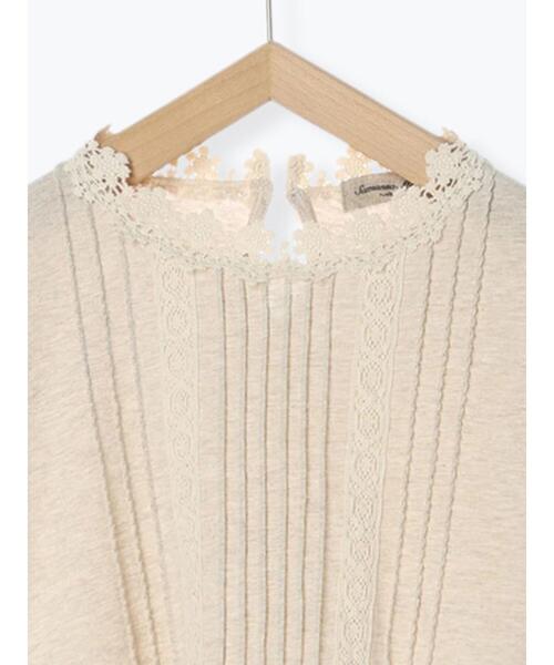 Samansa Mos2（サマンサ モスモス）の「スタンド襟レースカットソー（Tシャツ/カットソー・レディース・ブラック/オフホワイト/ベージュ・F）」の22枚目の写真