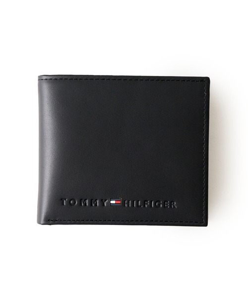TOMMY HILFIGER(トミーヒルフィガー)の「【TOMMY HILFIGER / トミーヒルフィガー】レザーコンパクトウォレット / 二つ折り財布(財布・メンズ・ブラック/ブラウン・FREE)」の3枚目の写真