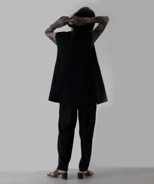 hellam（へラム）の「テーパードパンツ（スラックス・レディース・アイボリー/グレイッシュベージュ/ブラック/チャコール・FREE）」の8枚目の写真