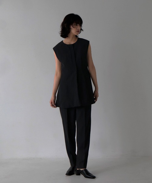 hellam（へラム）の「テーパードパンツ（スラックス・レディース・アイボリー/グレイッシュベージュ/ブラック/チャコール・FREE）」の10枚目の写真