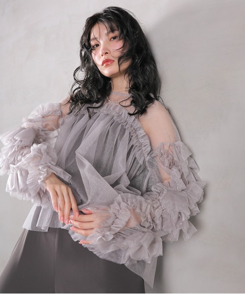 セール】デコラティブチュールトップス / 結婚式 二次会 同窓会 成人式