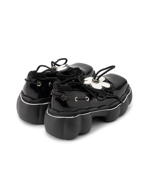 cs T&P（シーエスティーアンドピー）の「厚底フラワーパンプス（パンプス・レディース・ブラック/パープル系・S/M/L/LL）」の7枚目の写真