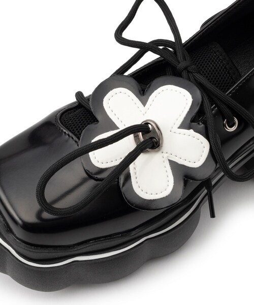 cs T&P（シーエスティーアンドピー）の「厚底フラワーパンプス（パンプス・レディース・ブラック/パープル系・S/M/L/LL）」の10枚目の写真