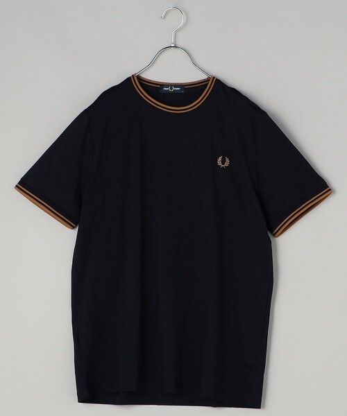 【新品タグ付】フレッドペリー FREDPERRY Tシャツ ユニセックスS FRED PERRY】ツインチップ T シャツ ダークピンク (FRED PERRY/T