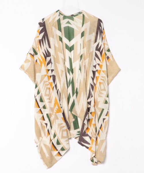 チャイハネ（チャイハネ）の「【チャイハネ】グラウンドUVパレオカーディガン（カーディガン/ボレロ・レディース・ベージュ/ブラウン/ターコイズブルー・FREE）」の3枚目の写真