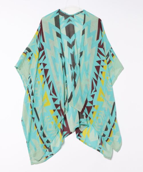 チャイハネ（チャイハネ）の「【チャイハネ】グラウンドUVパレオカーディガン（カーディガン/ボレロ・レディース・ベージュ/ブラウン/ターコイズブルー・FREE）」の8枚目の写真