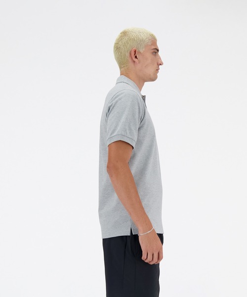 【美品】New Balance ロゴポロシャツ ホワイト　メンズ　サイズ5　S New Balance ポロシャツ シューパッチポロ メンズ : ZOZOTOWN