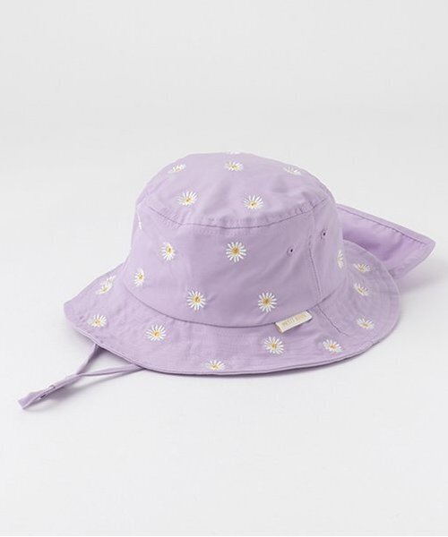 petit main（プティマイン）の「刺繍バケットハット（ハット・キッズ・ベージュ/クリーム/マルチ/ライトピンク/チャコール/ラベンダー/ネイビー/オフホワイト/ブルー・52cm/50cm/54cm）」の7枚目の写真