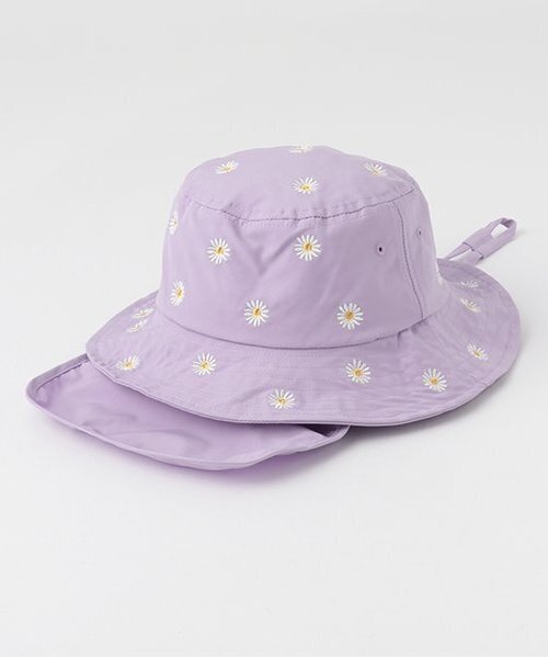 petit main（プティマイン）の「刺繍バケットハット（ハット・キッズ・ベージュ/クリーム/マルチ/ライトピンク/チャコール/ラベンダー/ネイビー/オフホワイト/ブルー・52cm/50cm/54cm）」の12枚目の写真