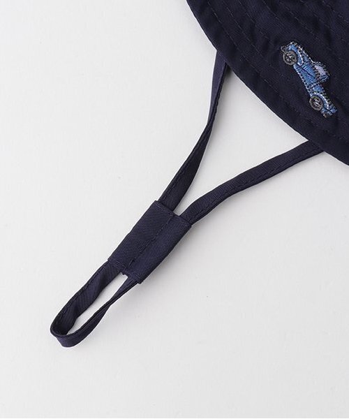 petit main（プティマイン）の「刺繍バケットハット（ハット・キッズ・ベージュ/クリーム/マルチ/ライトピンク/チャコール/ラベンダー/ネイビー/オフホワイト/ブルー・52cm/50cm/54cm）」の14枚目の写真