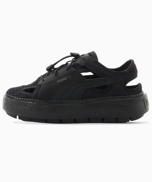 PUMA（プーマ）の「PUMA PLATFORM TRACE LITE MULE（プーマ プラットフォーム トレース ライト ミュール）（サンダル・レディース・ブラック系・23cm/23.5cm/24cm/24.5cm/25cm）」の2枚目の写真