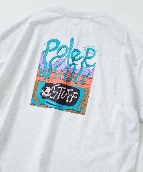 FREAK'S STORE（フリークスストア）の「限定展開 POLeR×FREAK'S STORE/ポーラー 別注 ビッグシルエット バックプリント クルーネックTシャツ/ART（Tシャツ/カットソー・メンズ・スミクロ/アッシュグレー/グレイッシュベージュ/ホワイト・MEDIUM/SMALL/LARGE）」の14枚目の写真