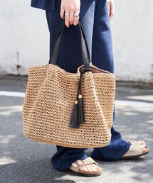 FREAK'S STORE | 限定展開 フリンジ ペーパー ハンドル バッグ(トートバッグ)(かごバッグ)