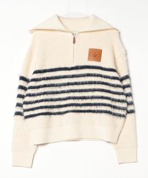 Lavoile（ラボワール）の「sailor collar border halfzip knit（ニット/セーター）」