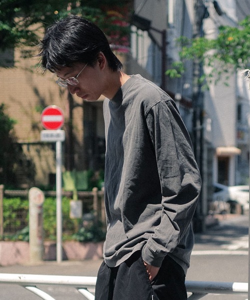 STONE  ガーメントダイ ロンT 7015502B0 STONE ガーメントダイ ロンT 7015502B0 long stone MID - ロング