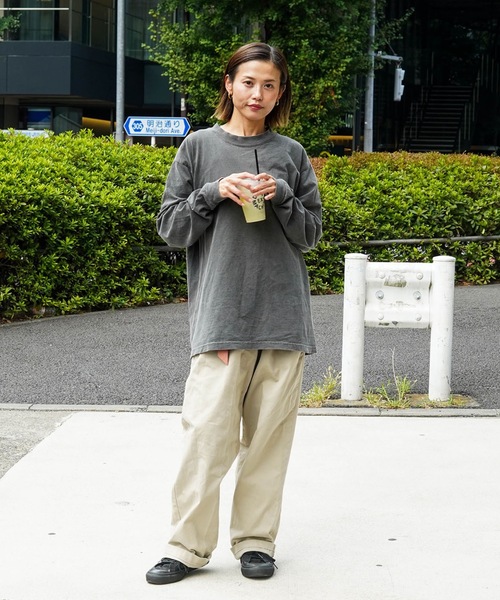 SHAKA WeAR（シャカウェア）の「【SHAKA WEAR/シャカウェア】 GARMENT DYE LONG SLEEVE　G-DYE_L_S　ガーメントダイ　後染め　ヘビーウェイト ビッグシルエット　ロンT（Tシャツ/カットソー・メンズ・ブラック系その他2・XX-LARGE/X-LARGE/LARGE/MEDIUM/SMALL）」の18枚目の写真