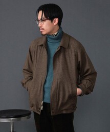 BEAMS F | BEAMS F / ウール ハウンドトゥース ハリントンジャケット(ブルゾン)