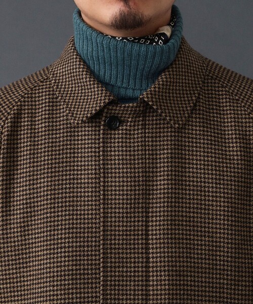 ビームスF ジャケット ウール 千鳥格子 ハウンドトゥース ブラウン 42