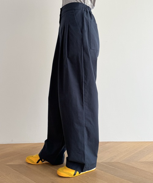 CANAL JEAN（キャナルジーン）の「El mar　コットンダブルタックパンツ（その他パンツ・レディース・ライトベージュ/ライトカーキ/ネイビー・ONE SIZE）」の15枚目の写真