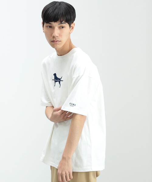 Labrador Retriever（ラブラドールリトリーバー）の「BEAMS HEART / Labrador Retriever シルエット Tシャツ（Tシャツ/カットソー・メンズ・ホワイト/ネイビー・MEDIUM/LARGE/SMALL）」の12枚目の写真