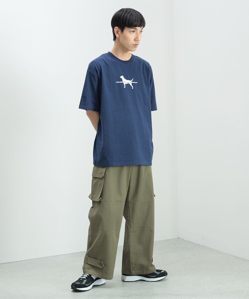 Labrador Retriever（ラブラドールリトリーバー）の「BEAMS HEART / Labrador Retriever シルエット Tシャツ（Tシャツ/カットソー・メンズ・ホワイト/ネイビー・MEDIUM/LARGE/SMALL）」の14枚目の写真