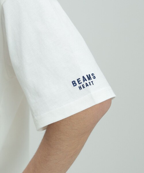 Labrador Retriever（ラブラドールリトリーバー）の「BEAMS HEART / Labrador Retriever シルエット Tシャツ（Tシャツ/カットソー・メンズ・ホワイト/ネイビー・MEDIUM/LARGE/SMALL）」の6枚目の写真