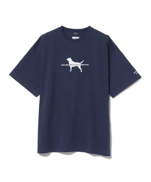 Labrador Retriever（ラブラドールリトリーバー）の「BEAMS HEART / Labrador Retriever シルエット Tシャツ（Tシャツ/カットソー・メンズ・ホワイト/ネイビー・MEDIUM/LARGE/SMALL）」の9枚目の写真