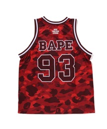 BAPE 93番 メッシュタンクトップ レッドカモ A BATHING APE - A BATHING APE アベイシングエイプ COLOR CAMO