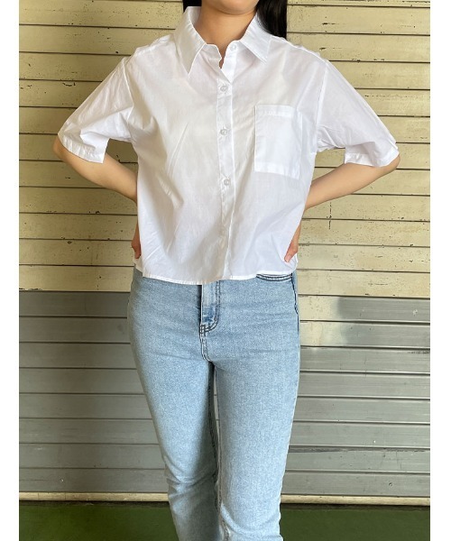 VIVID LADY(ビビッドレディー)の「襟付きシャツブラウス 全3色 可愛い(シャツ/ブラウス・レディース・イエロー/スカイブルー/アイボリー・FREE)」の10枚目の写真