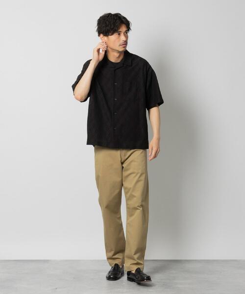 Right-on(ライトオン)の「Other(ソノタ)レースオープンカラーシャツ(シャツ/ブラウス・メンズ・ブラック/オリーブ/ブラウン・L/XL/M)」の14枚目の写真