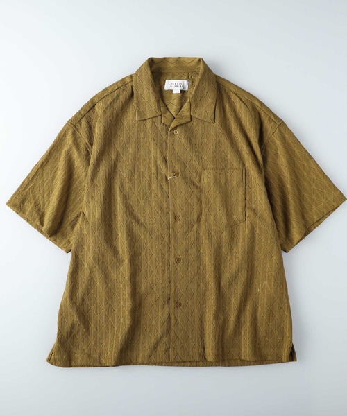 Right-on（ライトオン）の「レースオープンカラーシャツ（シャツ/ブラウス・メンズ・ブラック/オリーブ/ブラウン・L/XL/M）」の3枚目の写真