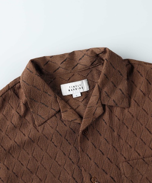 Right-on（ライトオン）の「レースオープンカラーシャツ（シャツ/ブラウス・メンズ・ブラック/オリーブ/ブラウン・L/XL/M）」の4枚目の写真