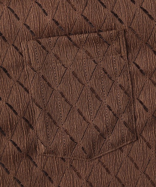 Right-on（ライトオン）の「レースオープンカラーシャツ（シャツ/ブラウス・メンズ・ブラック/オリーブ/ブラウン・L/XL/M）」の7枚目の写真