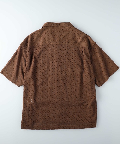 Right-on（ライトオン）の「レースオープンカラーシャツ（シャツ/ブラウス・メンズ・ブラック/オリーブ/ブラウン・L/XL/M）」の5枚目の写真
