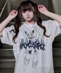 『NOVESSEL/ノベセル』イラストプリントTシャツ/ハーフスリーブカットソー