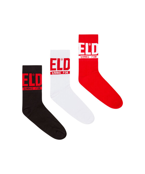 DIESEL（ディーゼル）の「メンズ ソックス 3枚パック（ソックス/靴下・メンズ・マルチ/ブラック/ホワイト/その他・LARGE/MEDIUM/SMALL）」の13枚目の写真