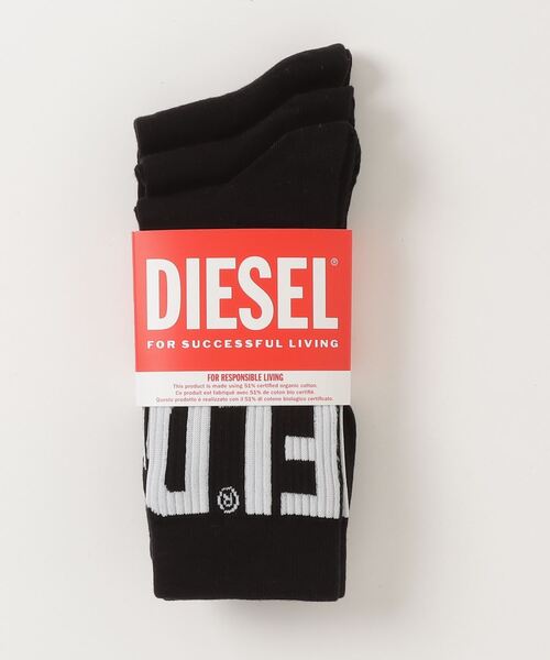 DIESEL（ディーゼル）の「メンズ ソックス 3枚パック（ソックス/靴下・メンズ・マルチ/ブラック/ホワイト/その他・LARGE/MEDIUM/SMALL）」の6枚目の写真