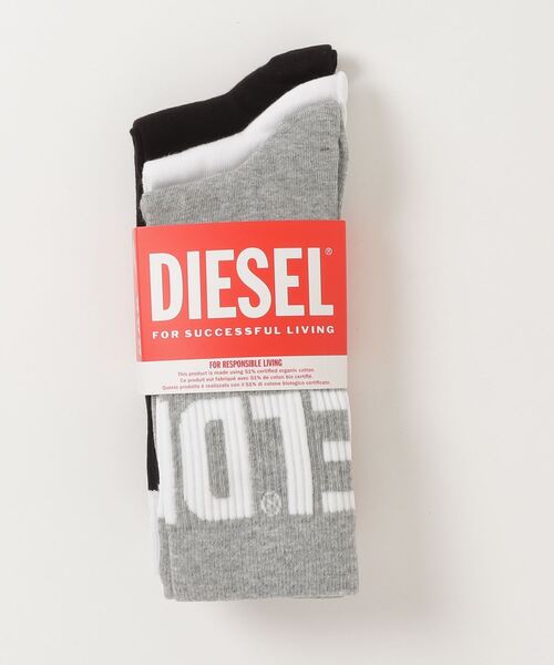DIESEL（ディーゼル）の「メンズ ソックス 3枚パック（ソックス/靴下・メンズ・マルチ/ブラック/ホワイト/その他・LARGE/MEDIUM/SMALL）」の7枚目の写真