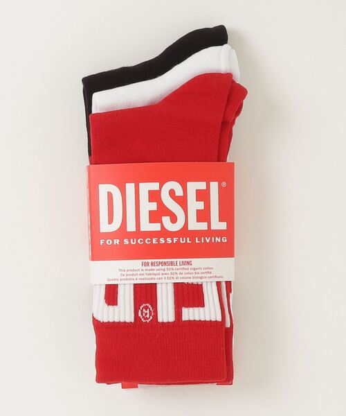 DIESEL（ディーゼル）の「メンズ ソックス 3枚パック（ソックス/靴下・メンズ・マルチ/ブラック/ホワイト/その他・LARGE/MEDIUM/SMALL）」の8枚目の写真