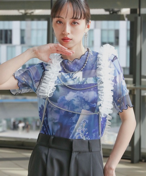 HARE（ハレ）の「フリルデザインハーネス(HARE)（サスペンダー・レディース・ホワイト/ブラック・FREE）」の5枚目の写真