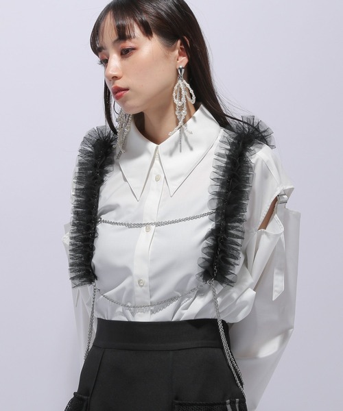 HARE（ハレ）の「フリルデザインハーネス(HARE)（サスペンダー・レディース・ホワイト/ブラック・FREE）」の7枚目の写真