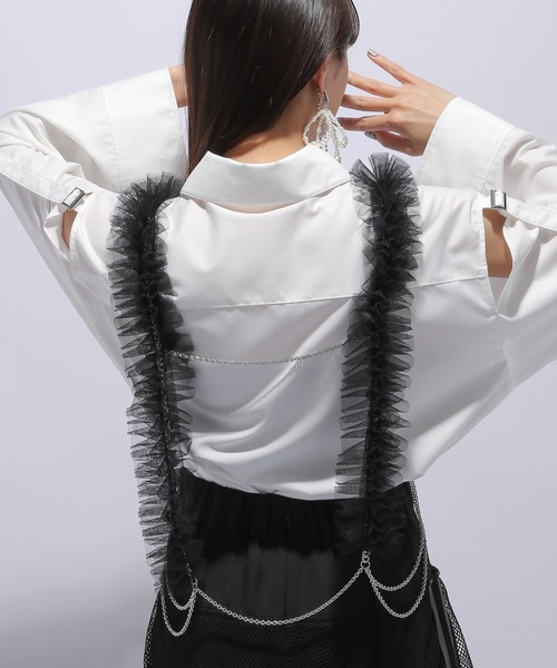 HARE（ハレ）の「フリルデザインハーネス(HARE)（サスペンダー・レディース・ホワイト/ブラック・FREE）」の8枚目の写真