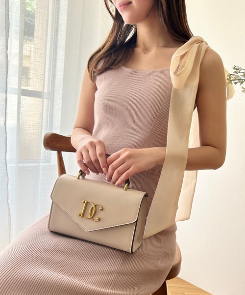 DEICY(デイシー)の「ショルダーリボンニットワンピース(ワンピース・レディース・ピンク/ベージュ系その他/ブラック・FREE)」の12枚目の写真
