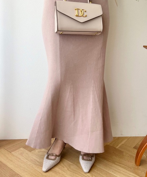 DEICY(デイシー)の「ショルダーリボンニットワンピース(ワンピース・レディース・ピンク/ベージュ系その他/ブラック・FREE)」の10枚目の写真