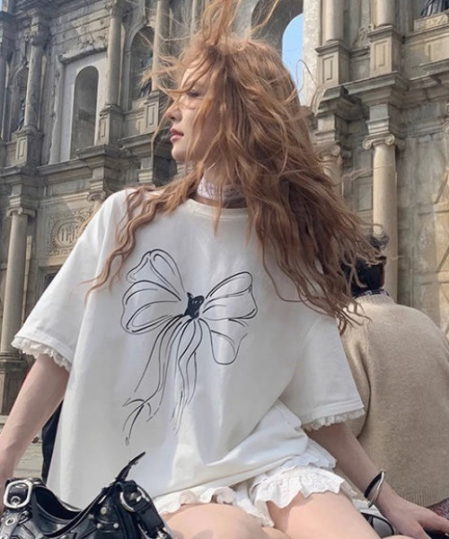 DIAVEL（ディアベル）の「「新色追加」レース付きリボンプリントニッチ