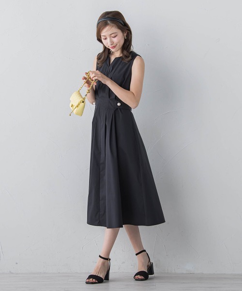 QUEENS COURT(クイーンズコート)の「キレリラワンピ≪手洗い可能≫(ワンピース・レディース・ブラック/ブルー/イエロー/オレンジ・S/M)」の12枚目の写真